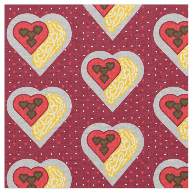 Spaghetti Heart Fabric (Close Up)