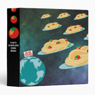 spaghetti invaders Italian food personal cookbook Binder
