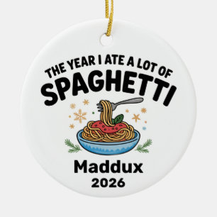 Spaghetti Lover 2026 Christmas Ornament Funny Gift