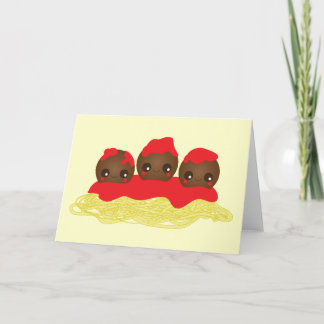 Spaghetti & Meatballs Card