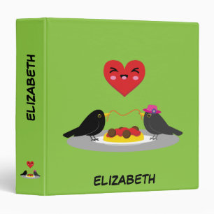Spaghetti Meatballs Romantic Date Add Your Name Binder