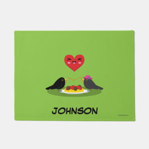 Spaghetti Meatballs Romantic Date Add Your Name Doormat