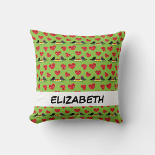 Spaghetti Meatballs Romantic Date Add Your Name Throw Pillow