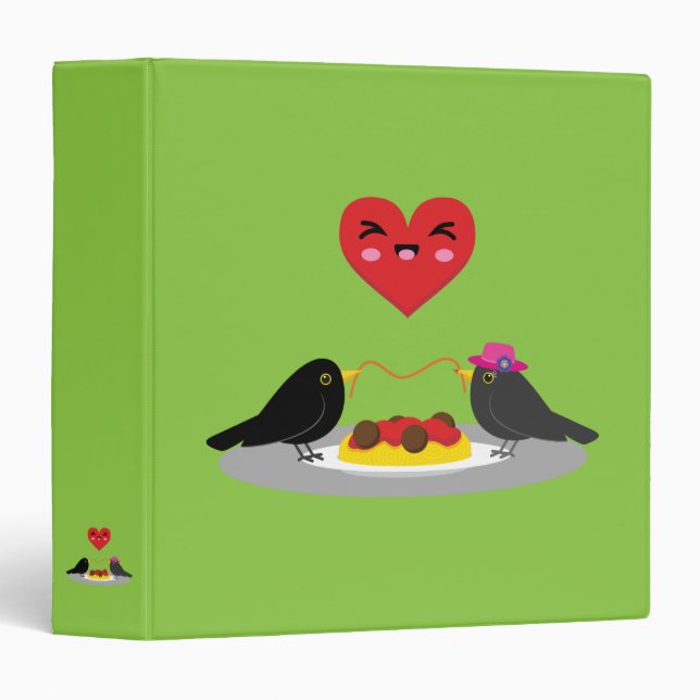 Spaghetti Meatballs Romantic Date Binder (Front/Spine)