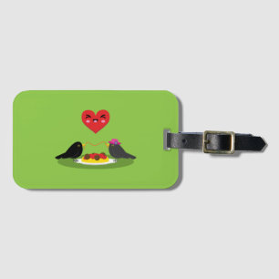 Spaghetti Meatballs Romantic Date Luggage Tag