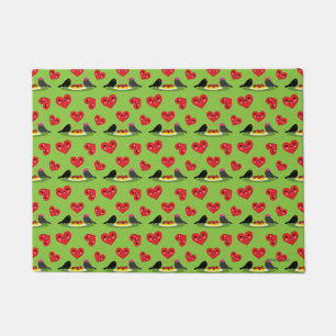 Spaghetti Meatballs Romantic Date Pattern Doormat