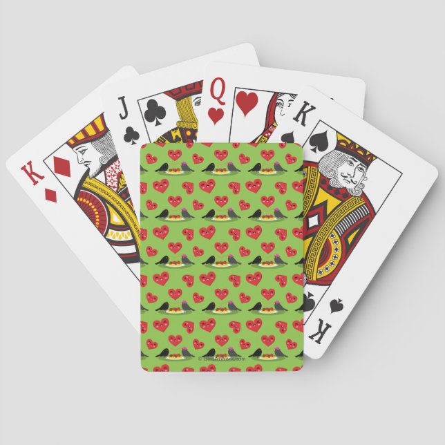 Spaghetti Meatballs Romantic Date Pattern Playing Cards (Back)