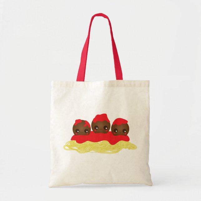 Spaghetti & Meatballs Tote Bag (Front)