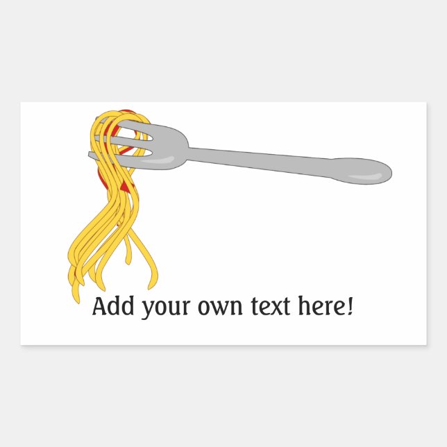 Spaghetti on Fork: Pasta Image Sticker (Front)