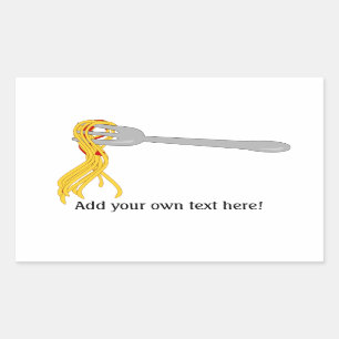 Spaghetti on Fork: Pasta Image Sticker