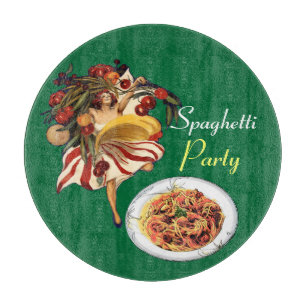 SPAGHETTI PARTY DANCE,ITALIAN KITCHEN AND TOMATOES CUTTING BOARD