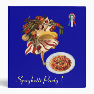 SPAGHETTI PARTY DANCE ITALIAN KITCHEN RECIPE BOOK BINDER