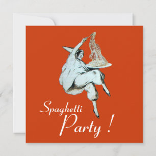 SPAGHETTI PARTY, ITALIAN KITCHEN dinner, brunch Invitation