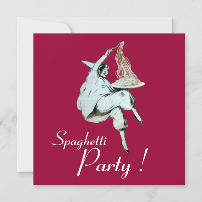 SPAGHETTI PARTY, ITALIAN KITCHEN dinner, brunch Invitation (Front)