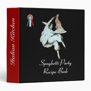 SPAGHETTI PARTY ITALIAN KITCHEN RECIPE BOOK BINDER