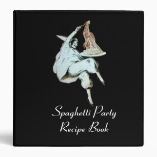 SPAGHETTI PARTY ITALIAN KITCHEN RECIPE BOOK BINDER