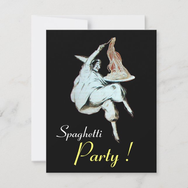 SPAGHETTI PARTY,ITALIAN KITCHEN red dinner, brunch Invitation (Front)