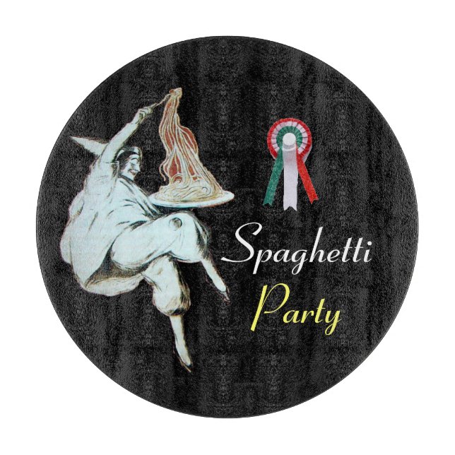 SPAGHETTI PARTY ITALIAN KITCHEN, RESTAURANT,Black Cutting Board (Front)