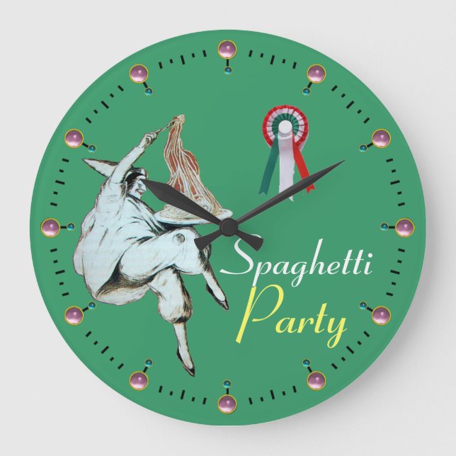 SPAGHETTI PARTY ITALIAN KITCHEN, RESTAURANT LARGE CLOCK (Front)