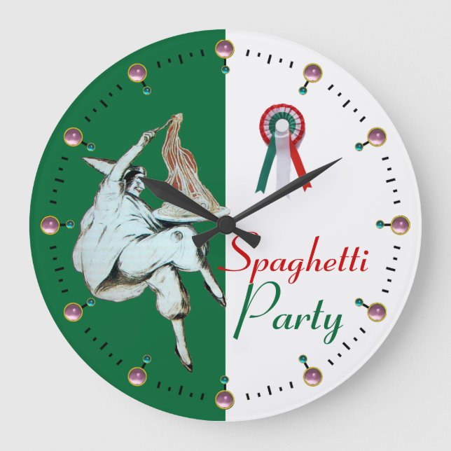 SPAGHETTI PARTY ITALIAN KITCHEN, RESTAURANT LARGE CLOCK (Front)