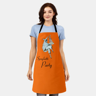 SPAGHETTI PARTY, ITALIAN KITCHEN,RESTAURANT Orange Apron