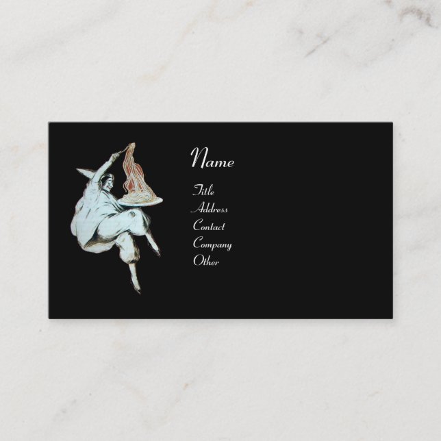 SPAGHETTI PARTY ITALIAN KITCHEN, RESTAURANT red Business Card (Front)