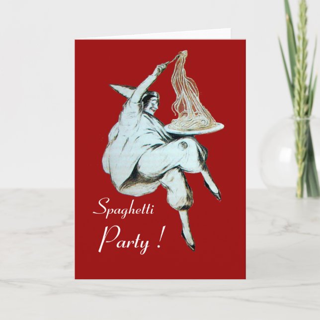 SPAGHETTI PARTY ITALIAN KITCHEN, RESTAURANT red Card (Front)