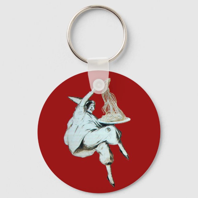 SPAGHETTI PARTY ITALIAN KITCHEN, RESTAURANT red Keychain (Front)