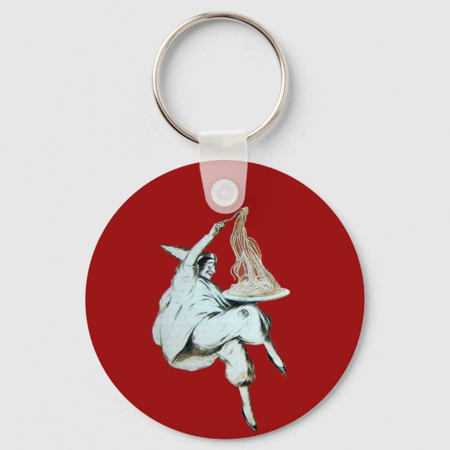 SPAGHETTI PARTY ITALIAN KITCHEN, RESTAURANT red Keychain (Front)