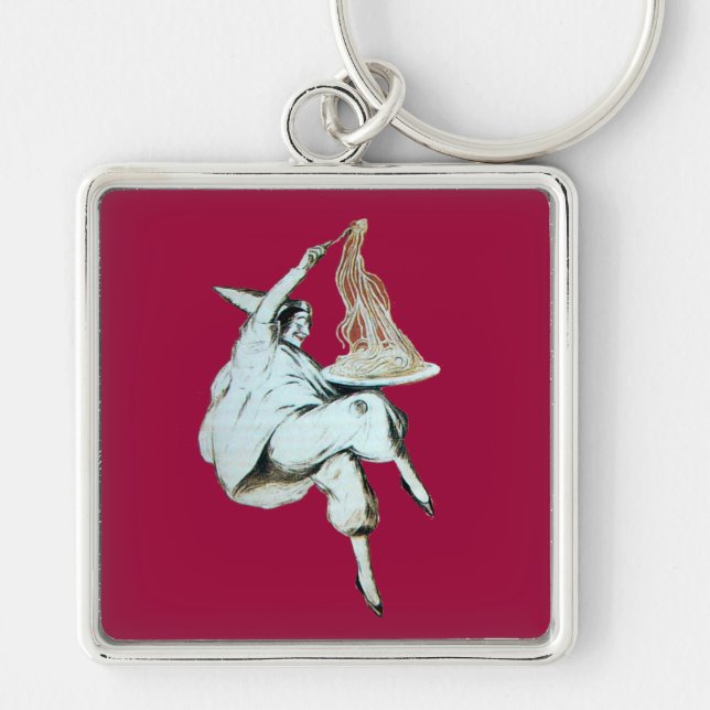 SPAGHETTI PARTY ITALIAN KITCHEN, RESTAURANT red Keychain (Front)
