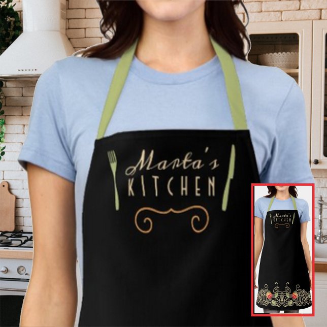 Spaghetti pasta Italian food personalized kitchen Apron (Creator Uploaded)