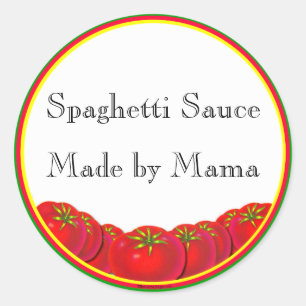Spaghetti Sauce Customizable Canning Label Sticker