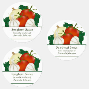 Spaghetti Sauce Ingredients Canning Food Label