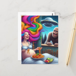 Spaghetti So Yummy I Have No Clue What is Outside Postcard