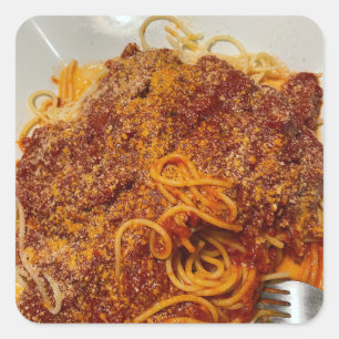 Spaghetti Square Sticker