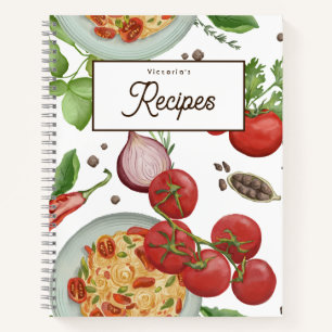 Spaghetti Theme Customizable Recipe Book