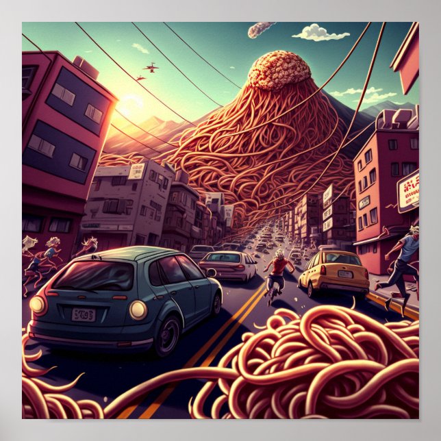 Spaghetti Volcano Poster (Front)