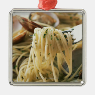 Spaghetti Vongole Bianco Metal Ornament
