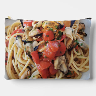 Spaghetti with Mussels & Cherry Tomatoes Food Pouc Accessory Pouch