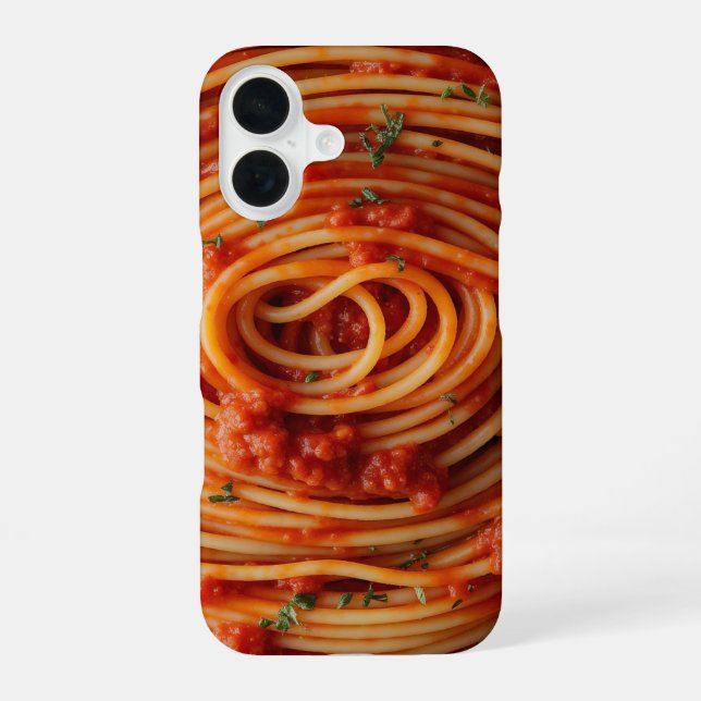 Spaghetti with Tomato Sauce funny iPhone 16 Case (Back)