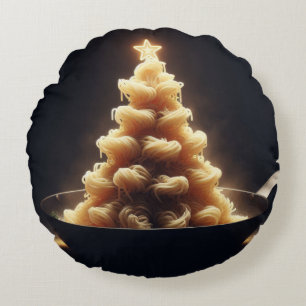 Spaghetti Wonderland Round Pillow