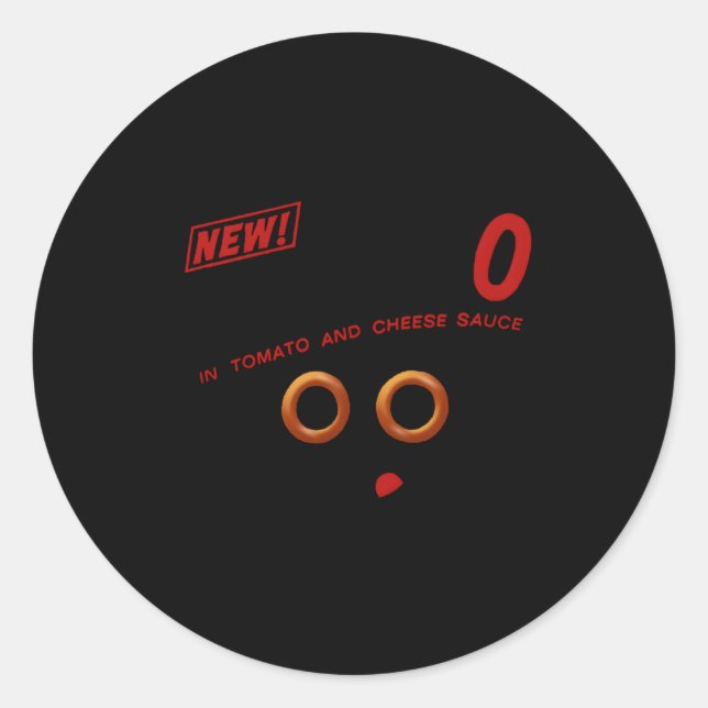 Spaghettios Classic Round Sticker (Front)