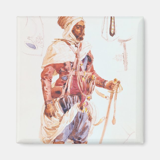 Spahi with his sword, c.1854 magnet (Front)