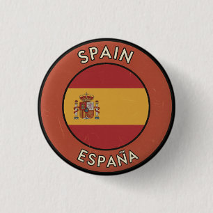 Spain 1 Inch Round Button
