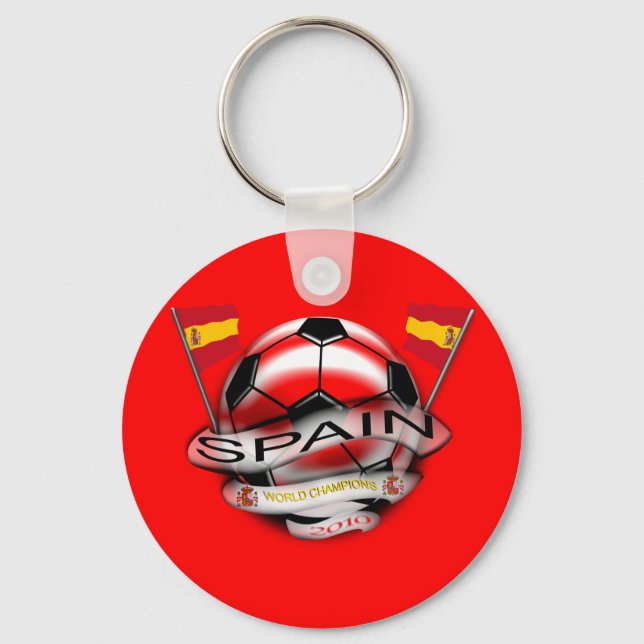Spain 2010 World Cup World Champions Keychain (Front)