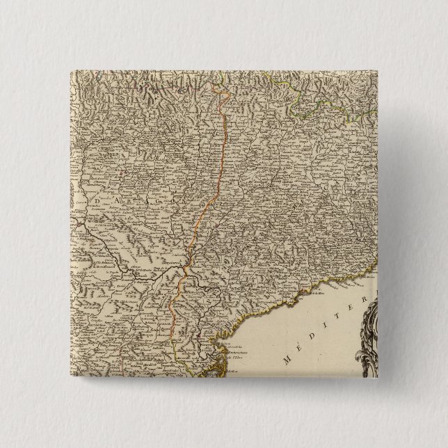 Spain 2 inch square button (Front)