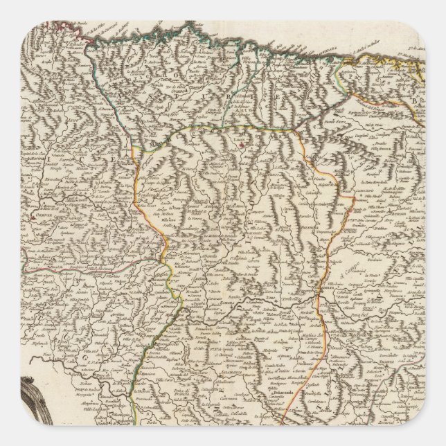 Spain 6 square sticker (Front)