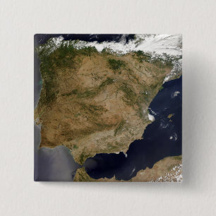 Spain and Portugal 2 Inch Square Button