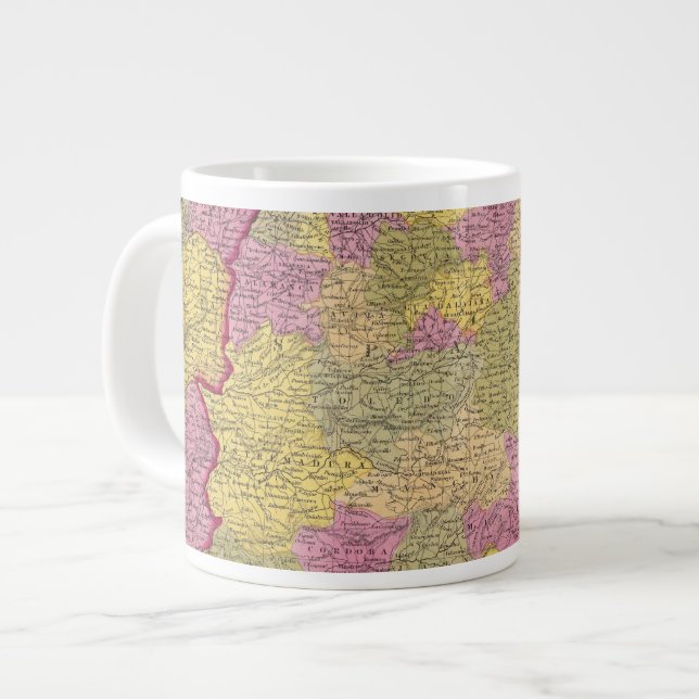 Spain And Portugal 2 Large Coffee Mug (Front Left)