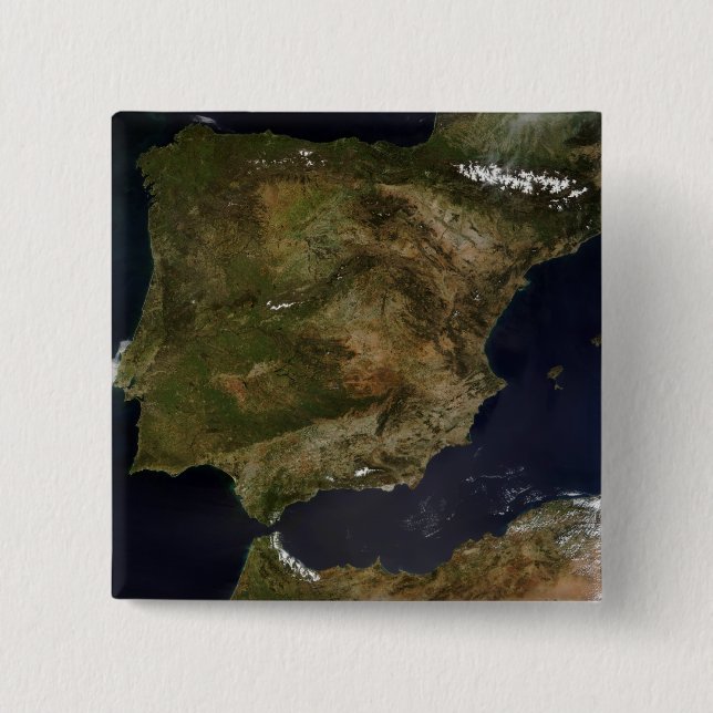 Spain and Portugal 3 2 Inch Square Button (Front)